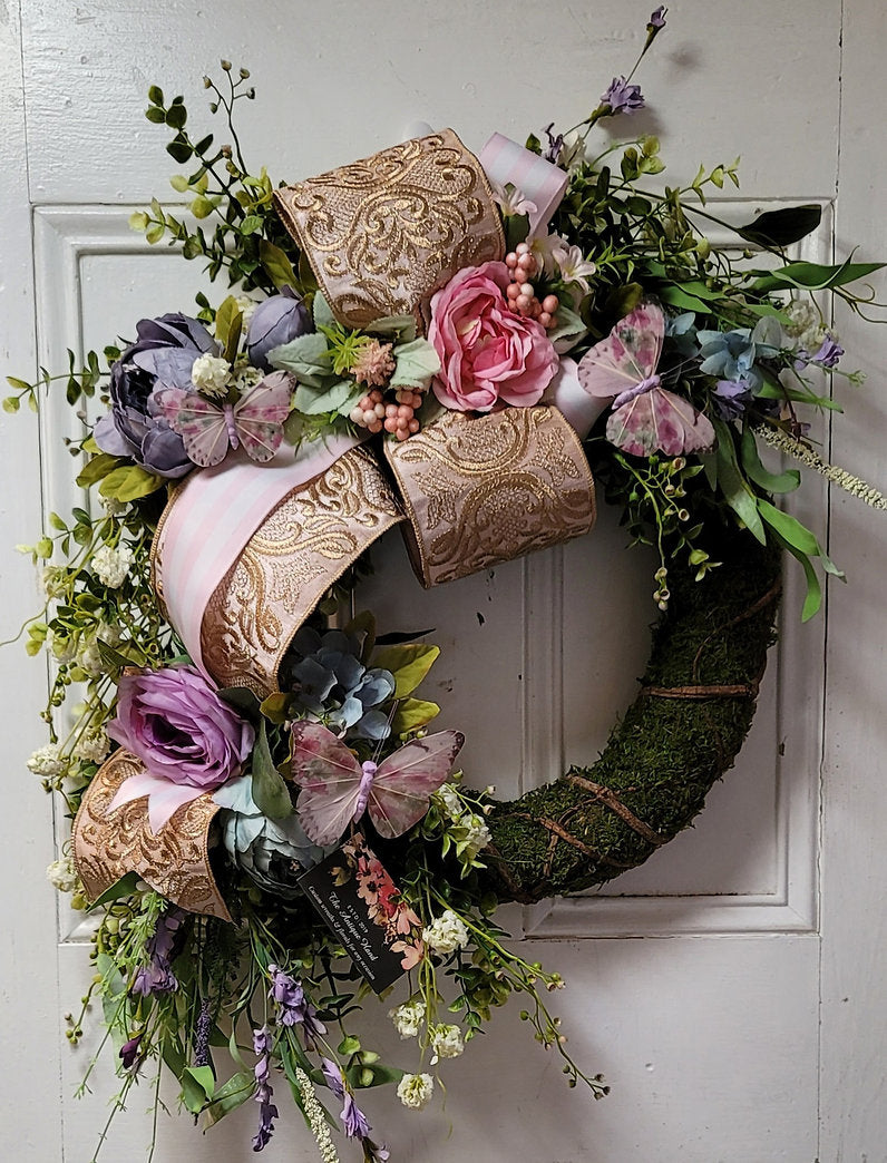 14 Mother's Day/Spring Living Door Wreath - Wilde and Romantic