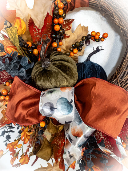 Velvet & Silk Autumn Wreath