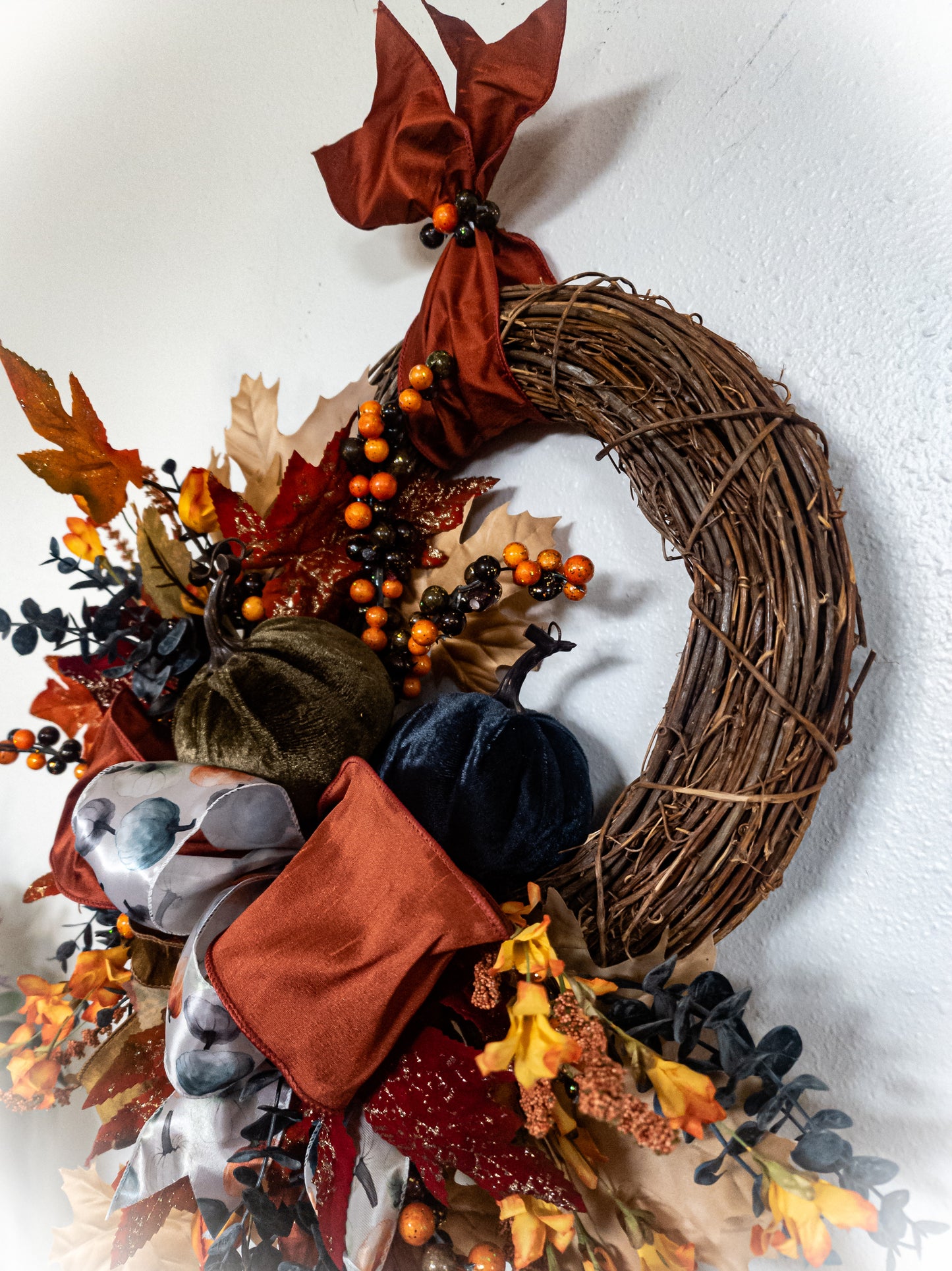 Velvet & Silk Autumn Wreath